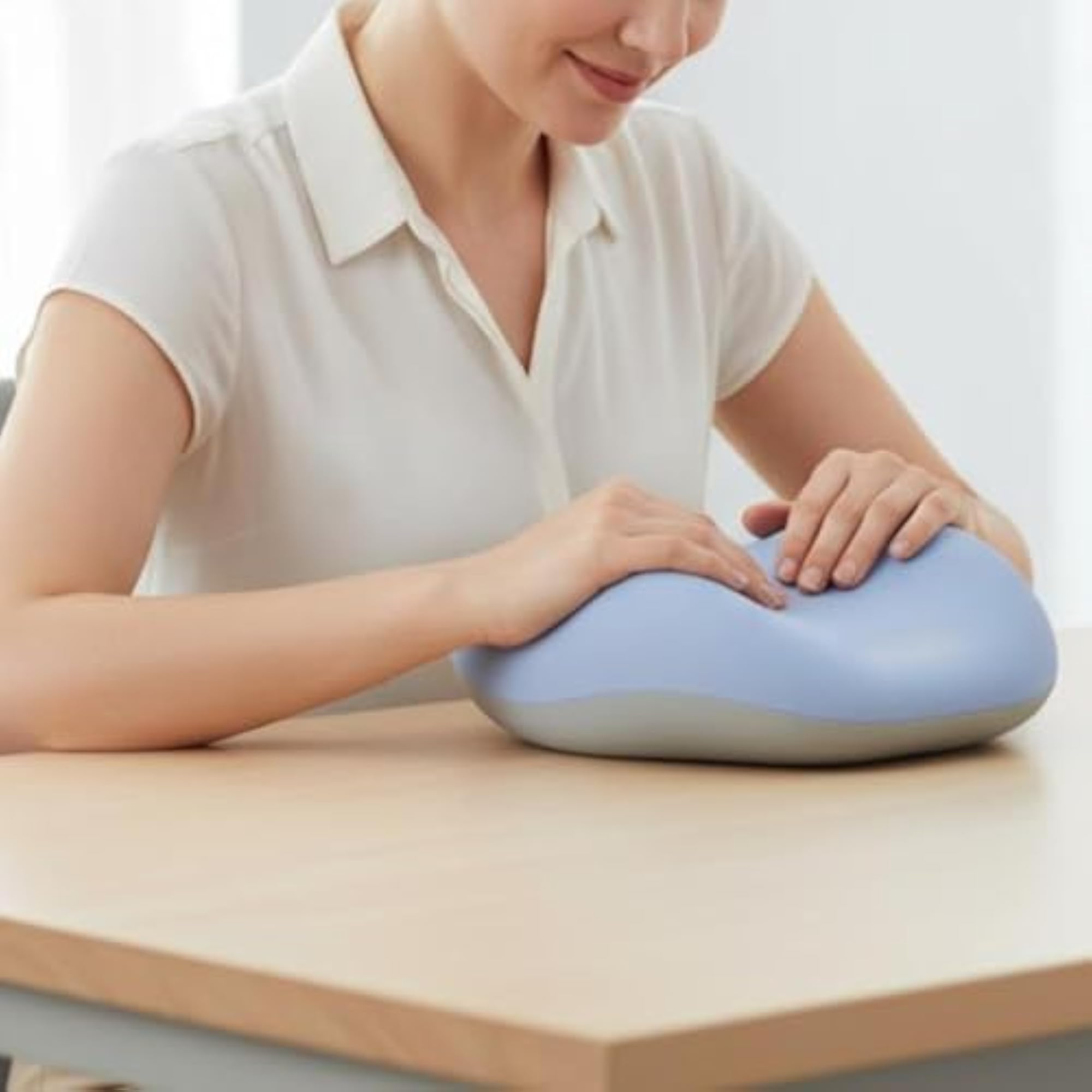 Multifunctional Office Headrest Pillow, Beige Gray